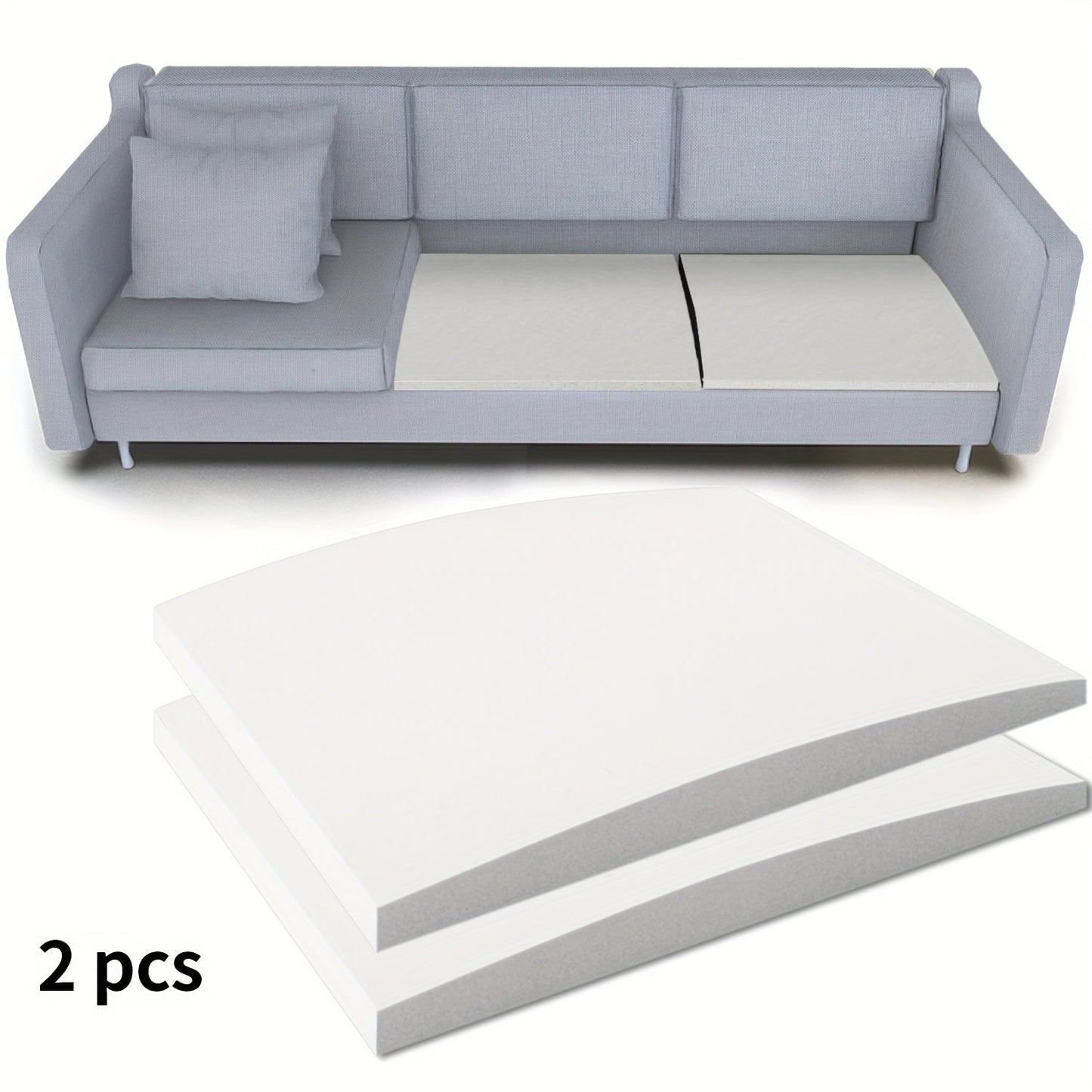 White High Density Foam Sofa Cushion Support Arch, 50.8cm x 50.8cm, Specifically Designed to Repair Sagging in Living Room and Loveseat Upholstery