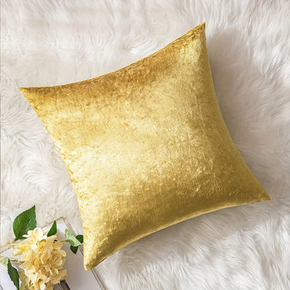 Luxurious velvet throw pillow cover with speckled texture, perfect for sofa and bed. Contemporary style with zip closure, machine washable. Made of 100% polyester.