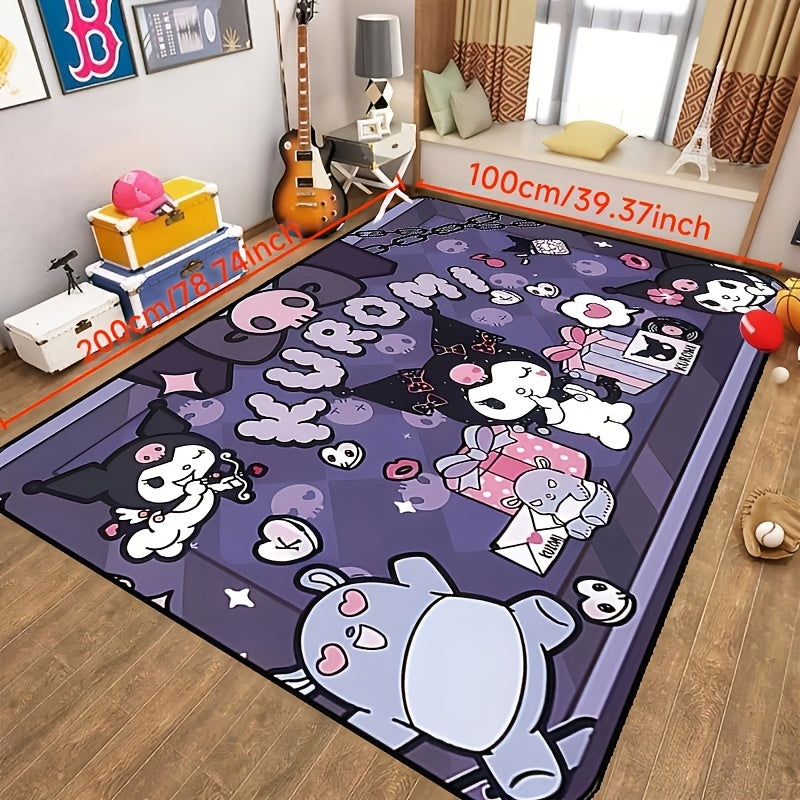 Sanrio Soft Area Mat with Non-Slip Backing - Ideal for Bedroom, Entryway, or Hallway Decoration, Ensuring Stability