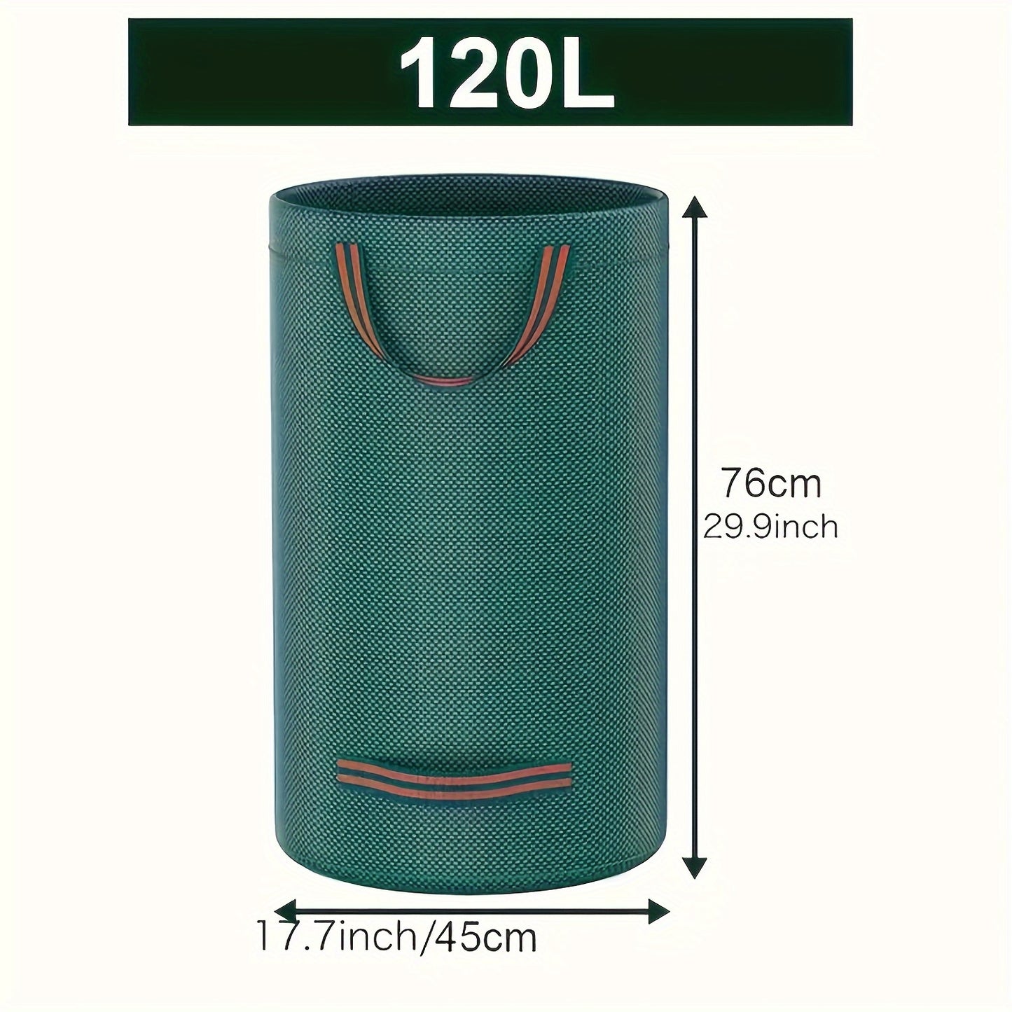 1pc Durable Garden Leaf Bag - 300L/500L/120L Reusable Yard Waste Sacks, Waterproof PP Material, Outdoor Compost Bin with Handles