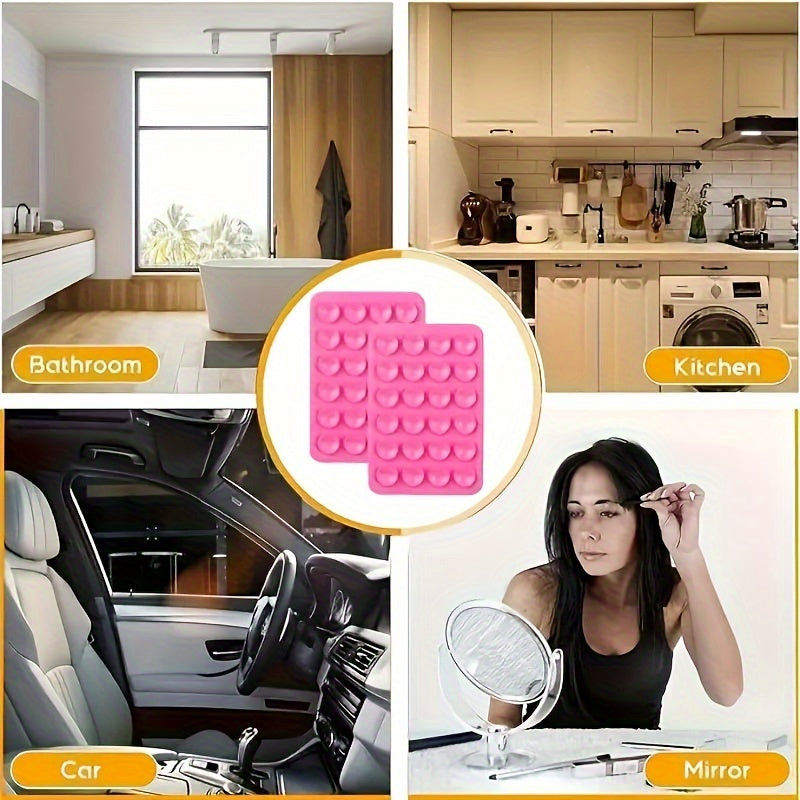 3 silicone suction cup phone holders - non-slip grip, hands-free, portable stand for video & selfies, no battery needed.