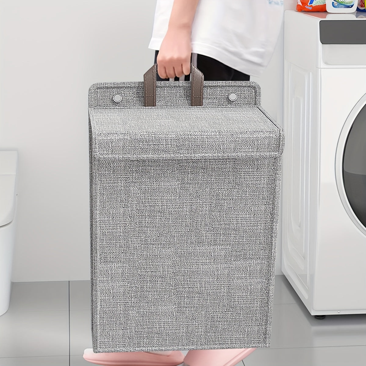 1-piece Wall Hanging Laundry Hamper, Foldable Dirty Clothes Storage Basket for Bathroom, Bedroom, and Living Room Organization in the Home