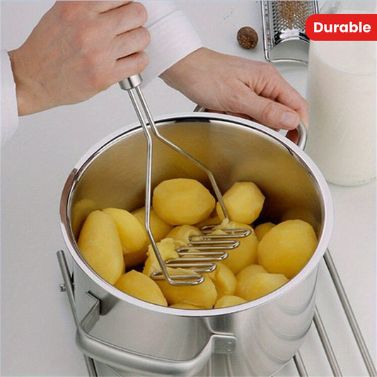 Wave Potato Masher crafted from sturdy stainless steel - A Reliable Kitchen Tool for Flawless Mashed Potatoes