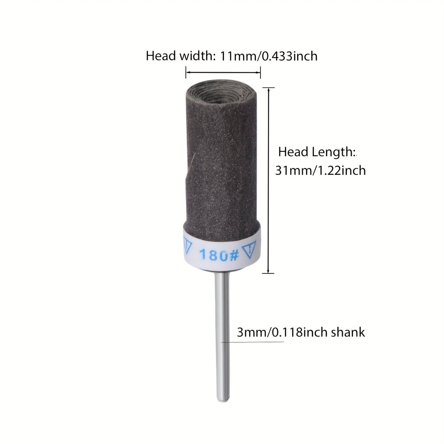 Sanding drums set with 1/8" shank includes 18 pieces with multi-grit (180/240/600/1000/1500/2000) for metal rust removal and stone grinding. Compatible with rotary tools.