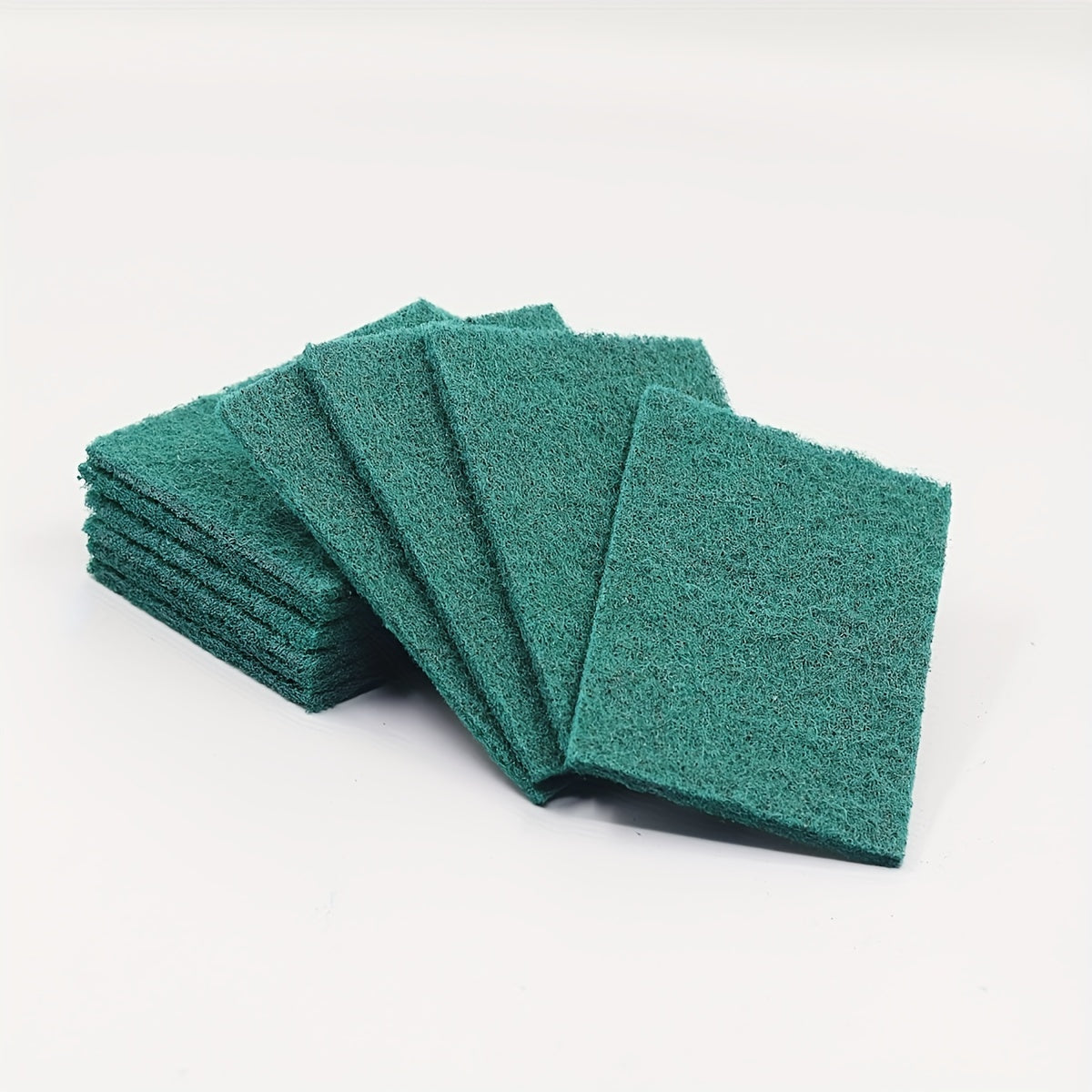 20 green microfiber cleaning sponges, vintage style for home kitchen use. Made of polyester, with low shedding and machine washable. Ideal for scrubbing dishes, cleaning pots, and other kitchen tasks.