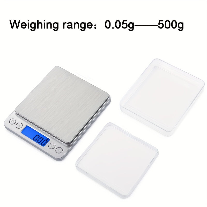 1pc Precision Digital Kitchen Scale with 0.01g Accuracy, LCD Display, Stainless Steel Base, Food-Safe Plastic, No Battery Included. Ideal for Food, Diet, and Postal Weighing. Durable and