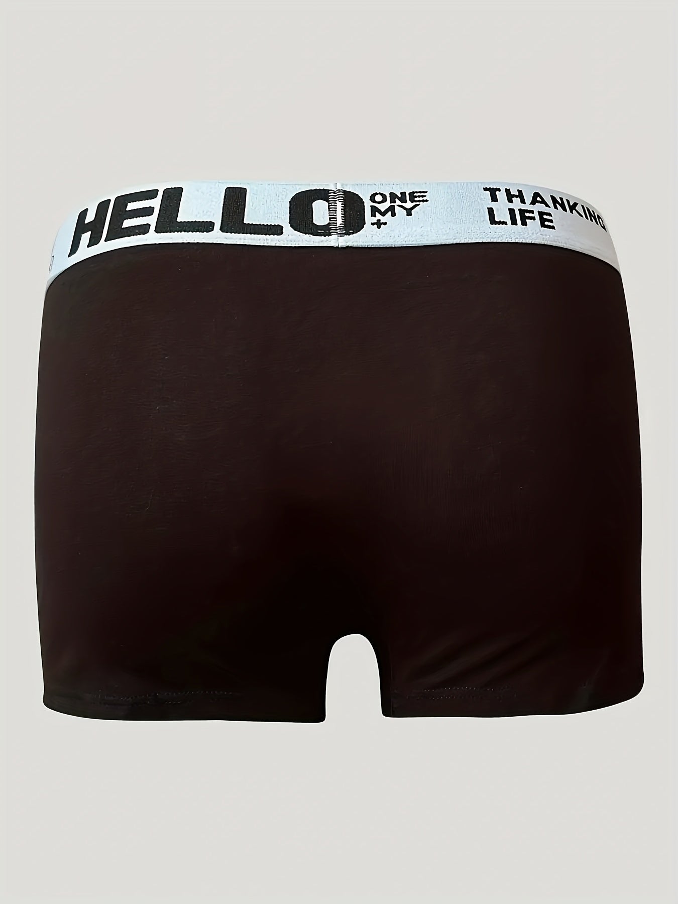 Randomly selected HELLO Men's underwear in 1, 3, or 5 pieces. Solid color square shorts, breathable and comfortable boxers.