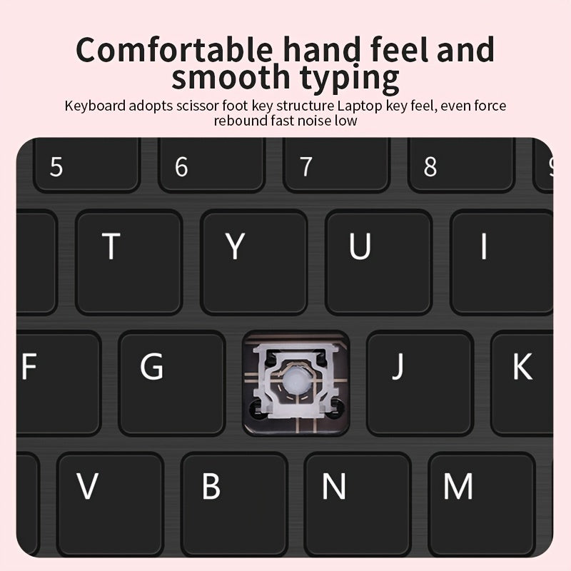 Thin wireless keyboard and mouse combo for iPad, tablet, and laptop.