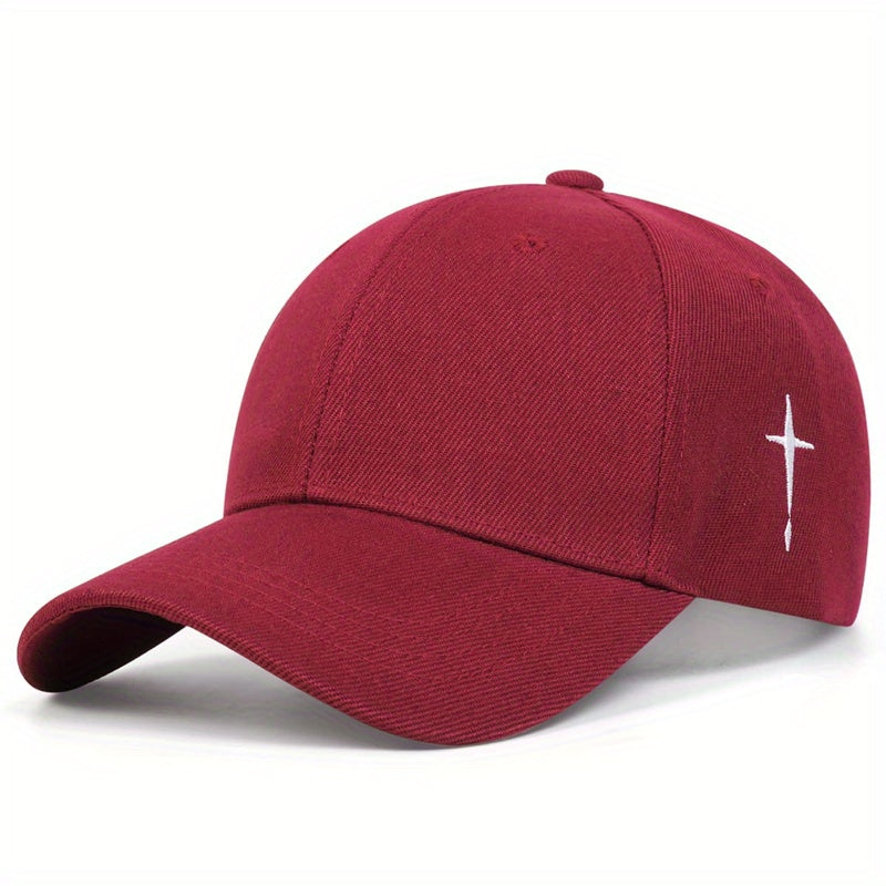 A stylish and versatile men's cross baseball cap, perfect for spring, fall, and summer. This adjustable hat is an excellent choice for gifts.