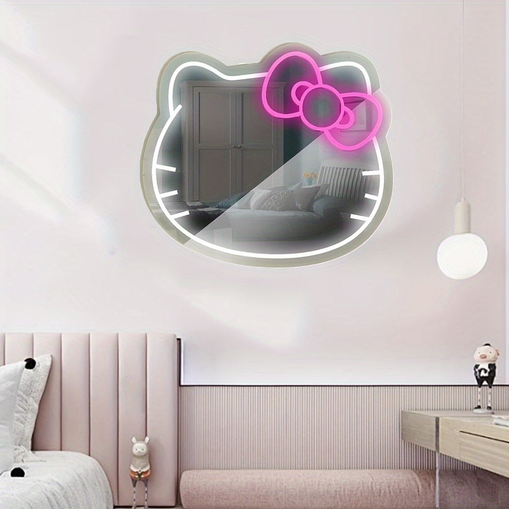 Hello Kitty Neon Sign: Multi-Color LED Light, USB Powered.