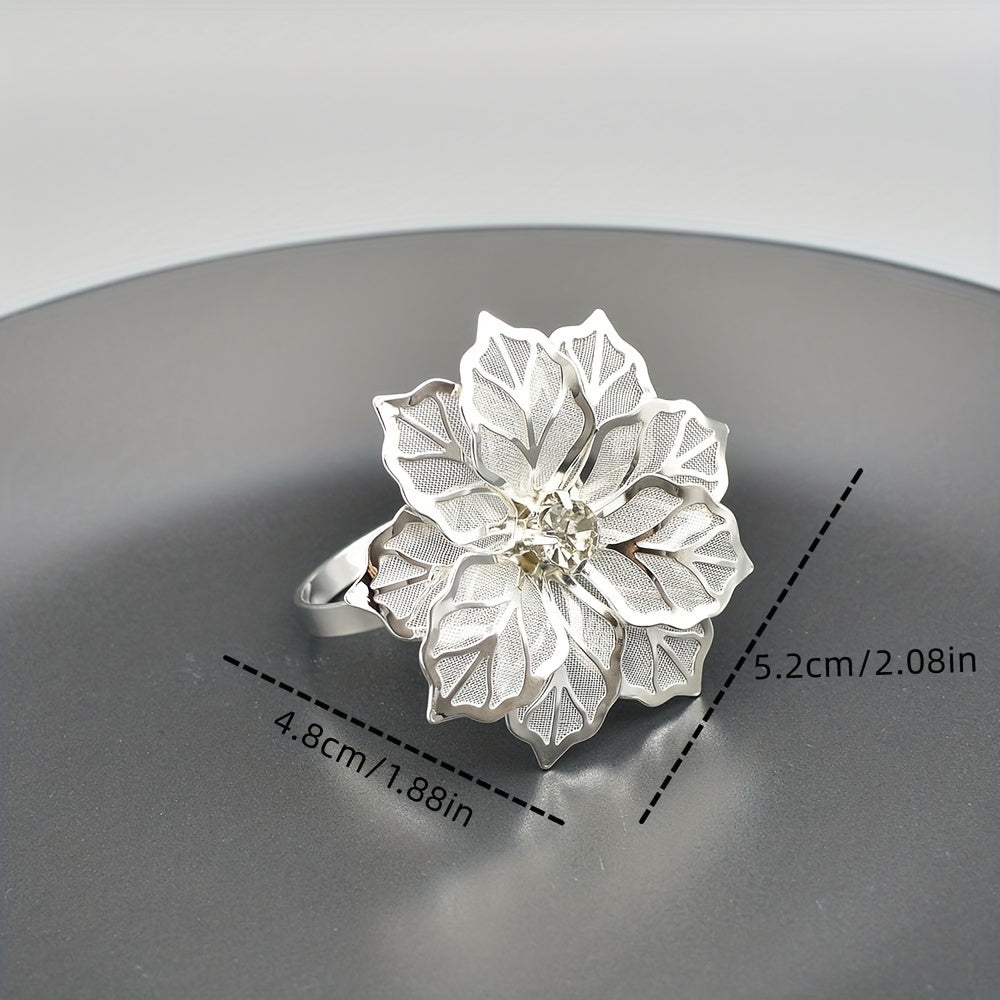 6 Flower Napkin Rings