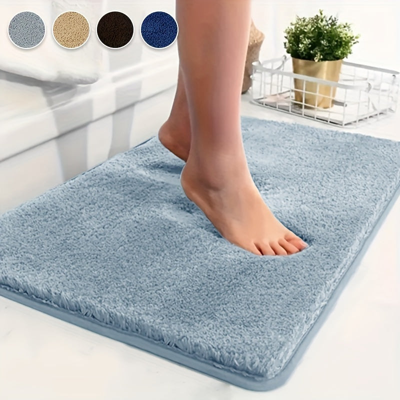 Luxurious Plush Bathroom Bath Mat: This soft and beautiful mat is designed for maximum comfort and absorption, with a non-slip thickened tri-layer material. It is washable and perfect for adding a touch of elegance to your bathroom décor. Also suitable