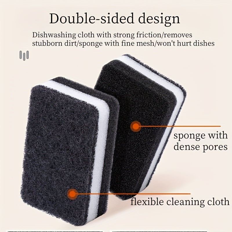 Pack of 12 Double-Sided Kitchen Cleaning Sponges - Natural Sponge Dishwashing Scrubbers, Resistant to Oil & Grease, Versatile for Bathroom, Toilet, Wall, and Floor Cleaning.