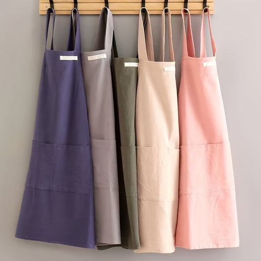 Unisex canvas apron without tie straps, suitable for various activities - 100% woven canvas, 175gsm