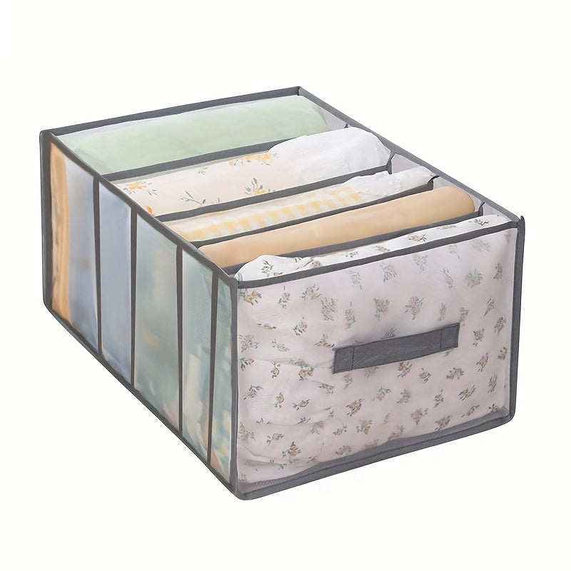 Easily organize your clothes with the 1-piece Foldable Mesh Bed Sheet Storage Box