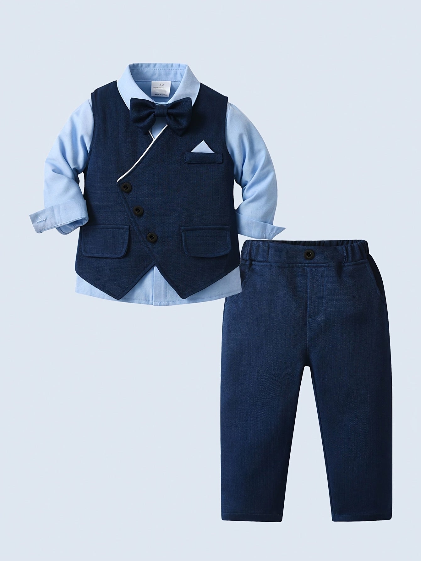 Boarnseorl Baby Boy's Stylish 3pcs Outfit for Parties, Meticulously Crafted for Fall and Winter Wear