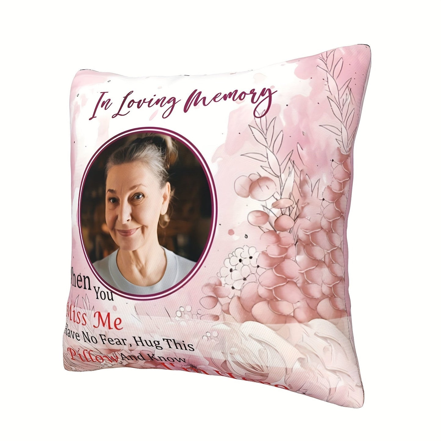 Personalize your own Custom Photo Memorial Pillow - a Soft Polyester Cushion Cover to cherish the memory of your loved ones. Ideal for home living room sofa decor, this remembrance keepsake is the perfect addition to your space. Get your 1 Piece today.