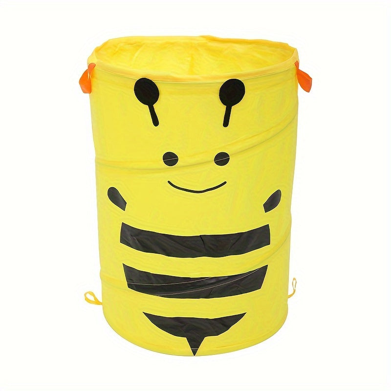 1 piece of Cute Design Large Toy Basket Organizer, Storage Bin for Toys, Clothes, and Clothing, Collapsible Laundry Basket in Beetle, Bumblebee, Owl, or Monkey design for Kids.