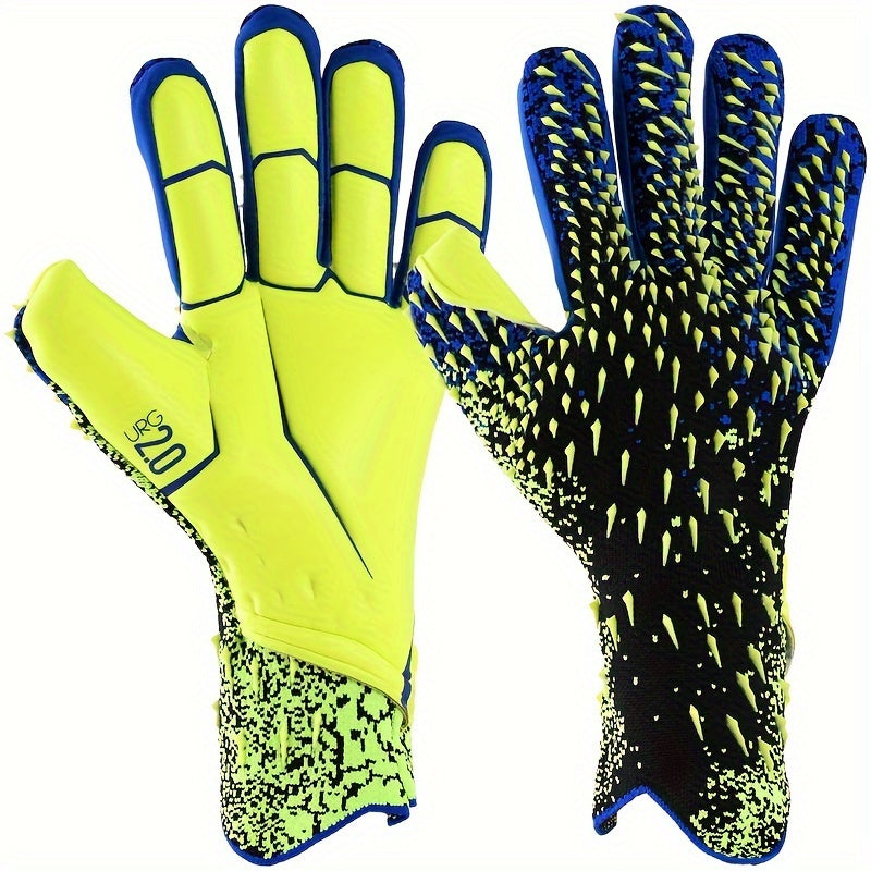 Soccer goalie gloves with Giga Latex 4mm, strong grip and palm protection for boys, youth, adult, and men. Available in sizes 6-10 with 3 styles at Level 3.