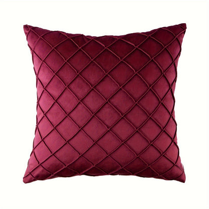 Modern Argyle Throw Pillow Case made of polyester velvet for soft, comfortable home, office, living room, and sofa décor (Pillow core not included).