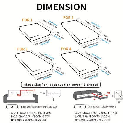 Антискользящий чехол для диванных подушек с эластичной лентой для универсальной защиты мебели в спальне, офисе и гостиной. Чехол на четыре сезона для комфортного и стильного сидения.