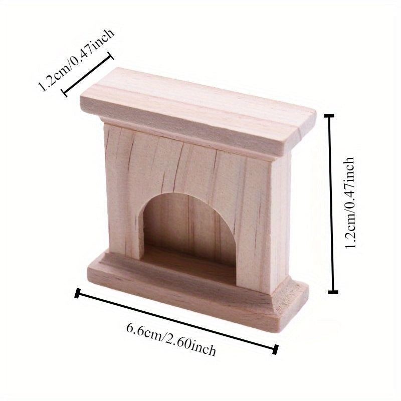 Rustic Wood Mini Fireplace - Hang on the Wall, No Electricity Required, Timeless Design for a Warm and Inviting Home