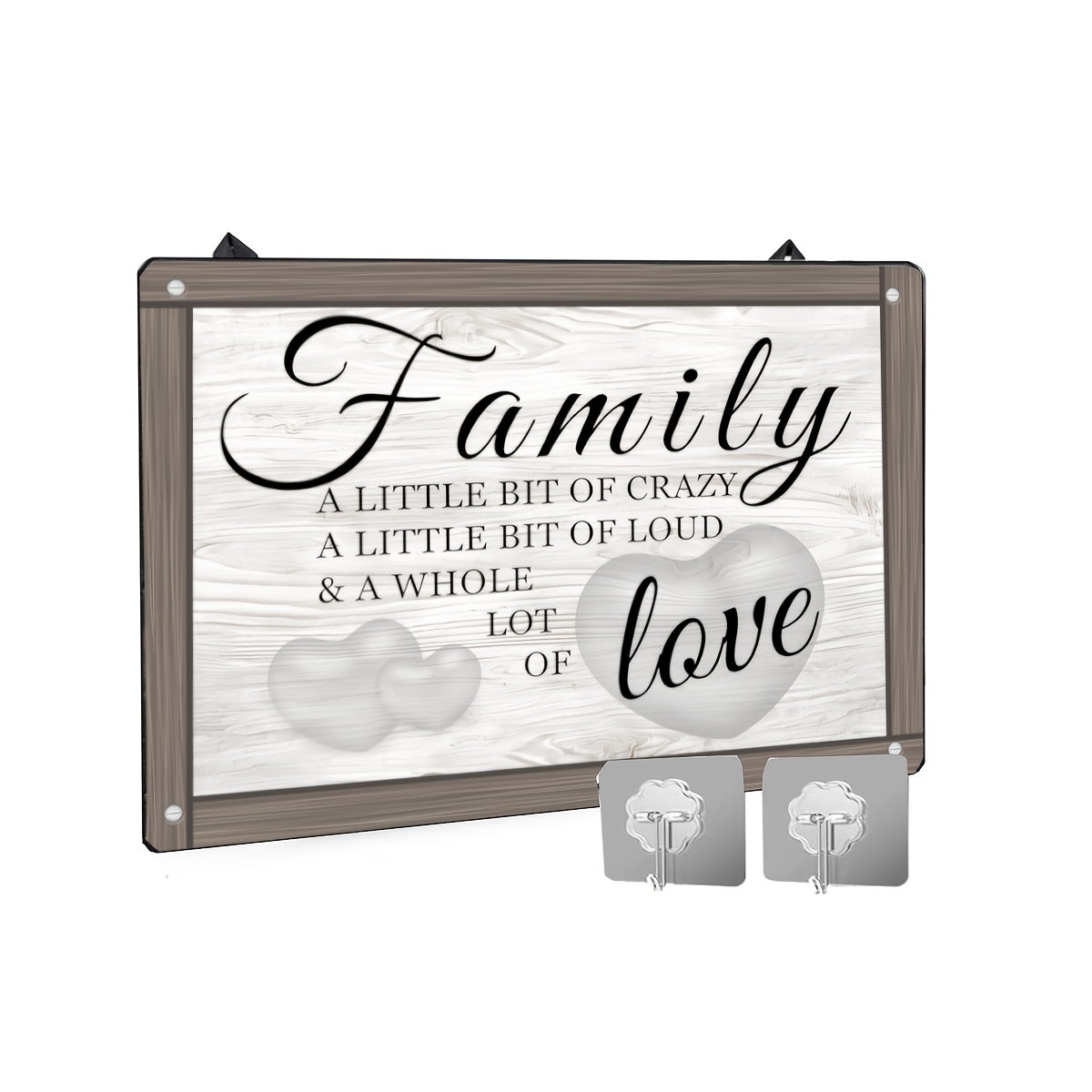 Wood Grain Design Stove Top Protector, 72.39x52.07cm, Scratch-Resistant & Heat-Resistant, Non-Slip Rubber Backing - "Family Love" Inspirational Quote. Dishwasher Safe, Versatile Kitchen Decor Mat for Cooktops, Countertops, Dryers.