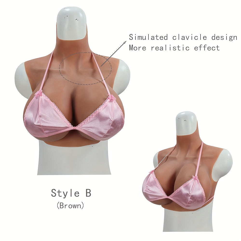 1pc Large Cup Silicone Fake Breasts for Cross-dressing and Role-playing