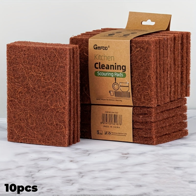 The Multifunctional Plant Fiber Scouring Pad Kit includes a Thickened Double-Sided Cleaning Sponge, Dishwashing Towel, and Brush Pot for use in the Kitchen, Bathroom, and Living Room. This kit features a Lightweight Rectangular Jute Weave design and