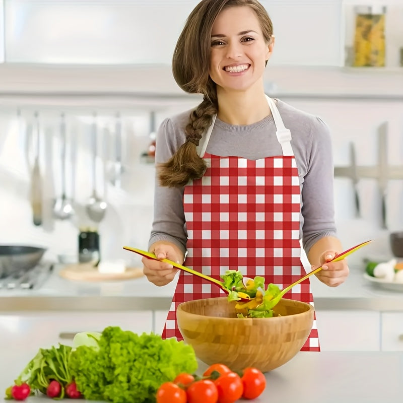 Set of Chef Apron and Hat, made from Unisex Polyester material. The Apron has an Adjustable Neck with a Woven Cooking Bib, and comes with a matching Cap. Suitable for use at Home, in Restaurants, while Baking, Catering, or for Food Service Workwear.