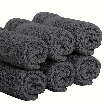 6 pack of premium cotton washcloths, super absorbent with modern style, 430 GSM, perfect for bathroom, spa, gym. Size: 33.02x33.02 cm, space theme essentials.