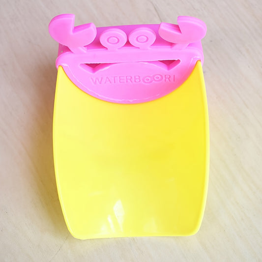 Crab-shaped water spout for kids makes hand washing fun with cartoon design.