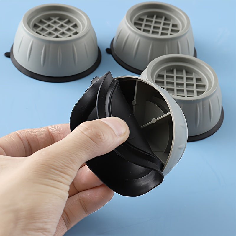 Set of 4 Anti-Vibration Furniture Cups: Shock-Absorbing Support Pads for Washing Machines, Refrigerators, and Home Appliances. Universal Fit, Non-Slip, Noise-Dampening, Durable Plastic Material – No Electricity or Batteries Needed!