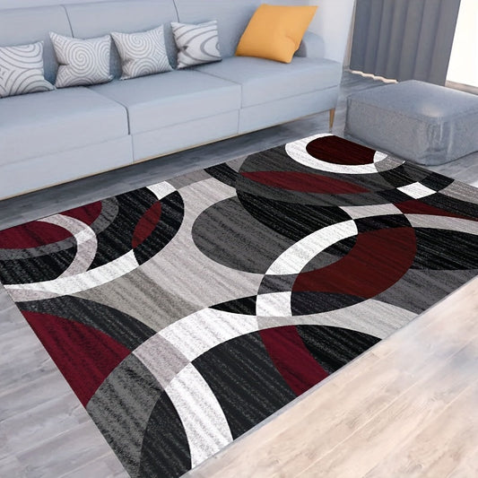 Modern Nordic inspired geometric pattern rug, perfect for adding a stylish touch to any room in your home. This machine washable floor mat is ideal for the living room, sofa area, bathroom, entrance, or at your bedside. Elevate your home decor with this