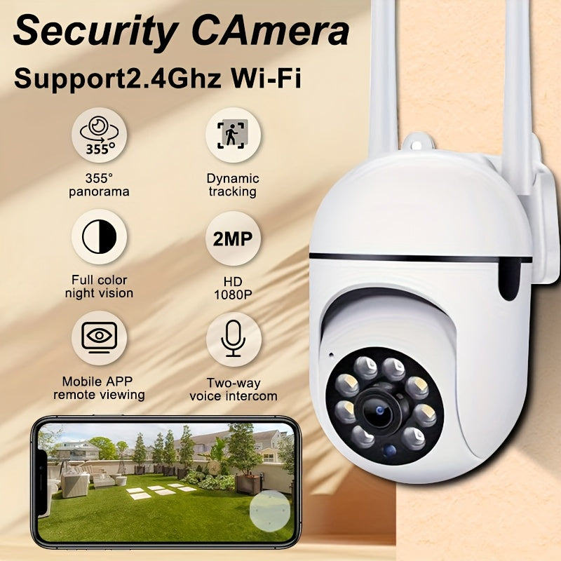 The 1pc THIRYWO 1080P HD Indoor Security Camera features 2-way audio, Wi-Fi connectivity, pan/tilt/zoom capabilities, motion tracking, color night vision, USB powered, smartphone compatibility, irregular shape, and does not require batteries.