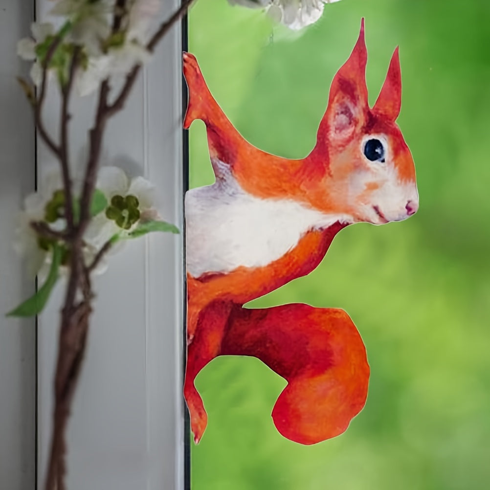 Squirrel Pattern Window Sticker - Perfect for Window Decor, Car Window Decoration, and Home Decor - Waterproof PVC Sticker ideal for Living Room Home Decor