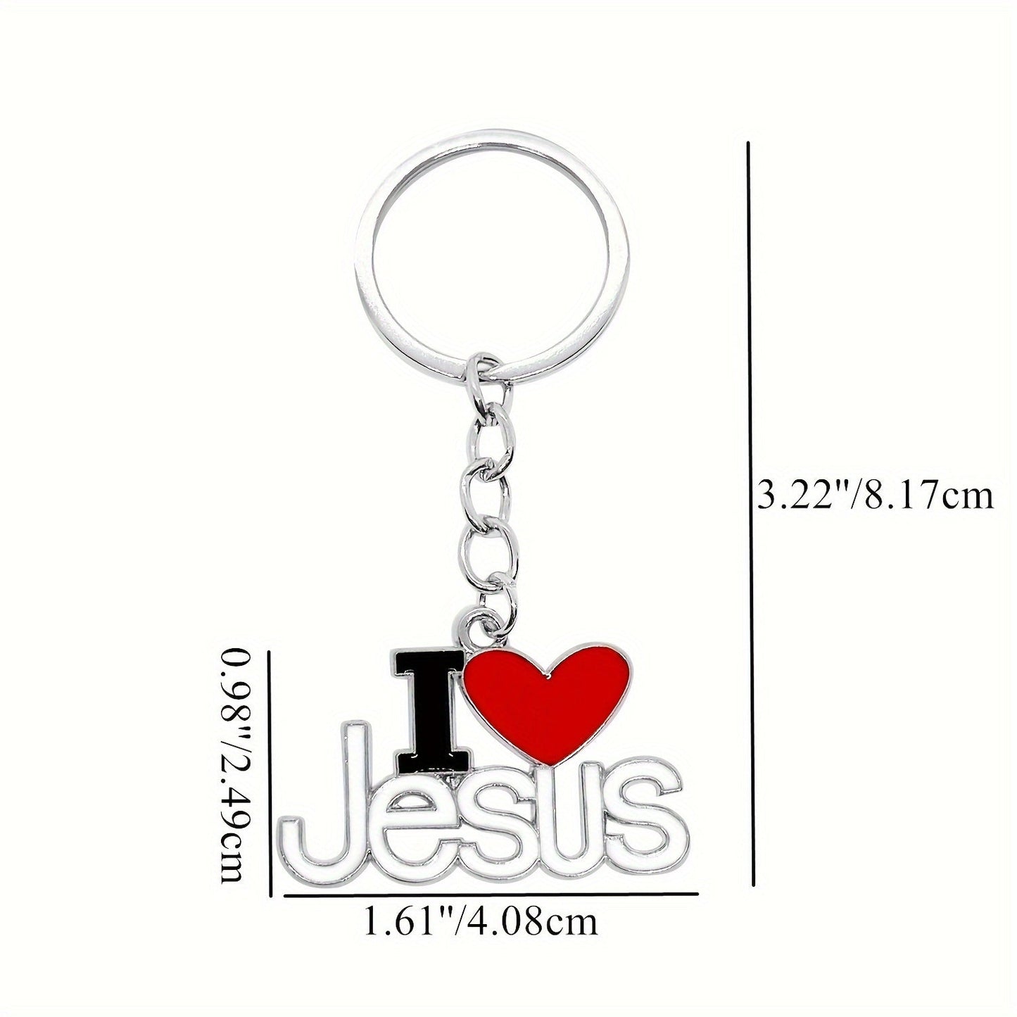 Religious Jesus Pendant Keychain - Keychain for Doors, Cars, or Prayers - Christian Easter Gift