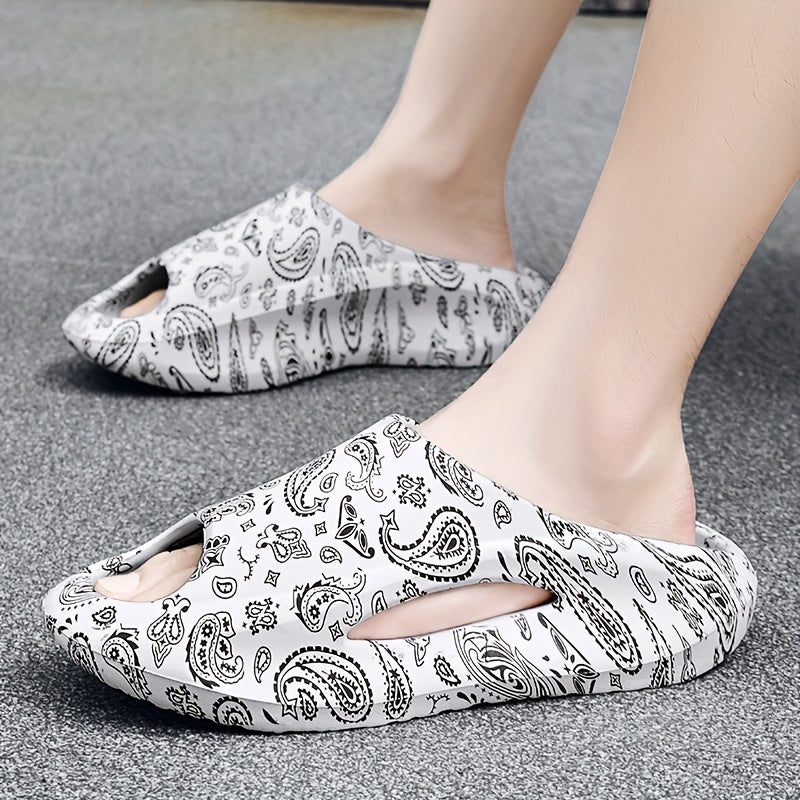 Trendy unisex open toe chunky shoes for men and women, breathable and non-slip.