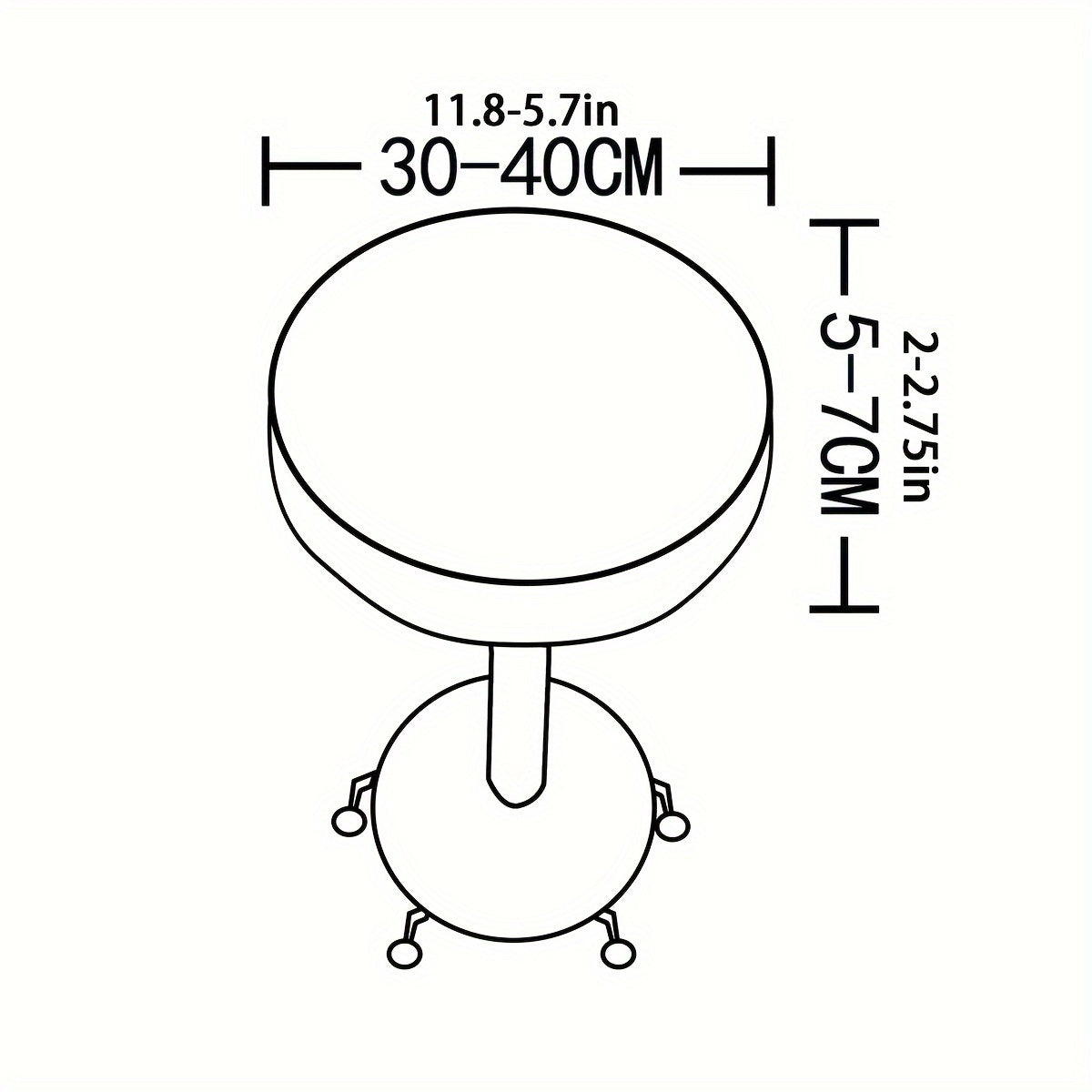 Waterproof round stool cover made of milk fiber fabric with elastic.