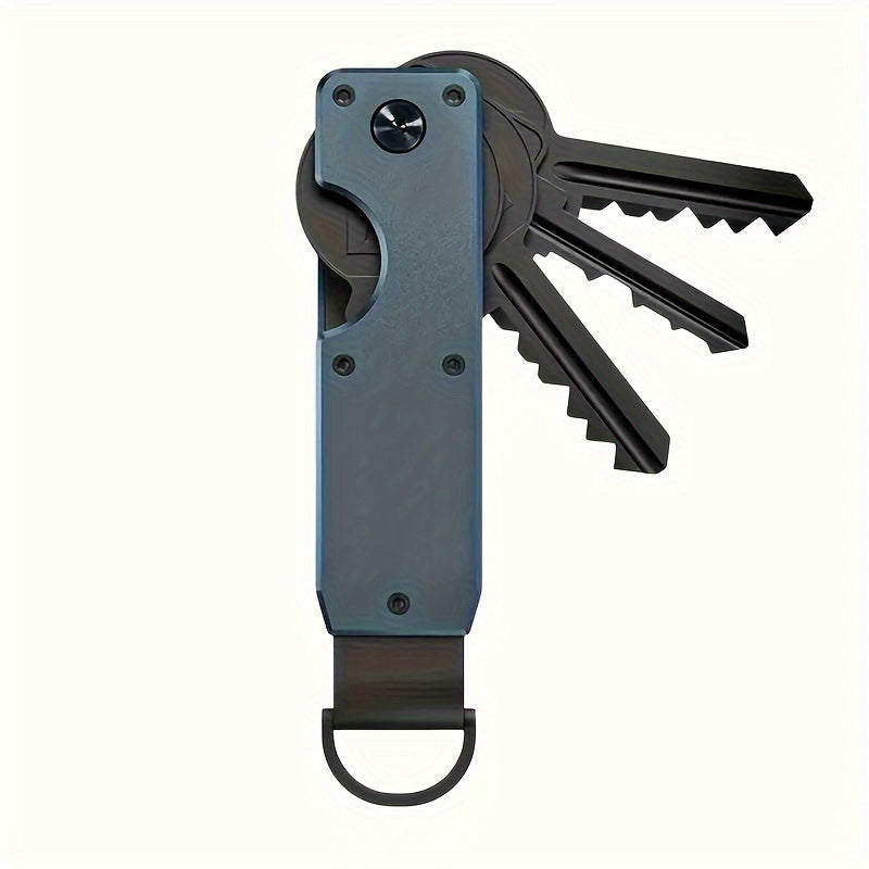 Stylish Minimalist Key Organizer - Compact Holder for 2-6 Keys, Sleek Metal Design, Ideal for Daily Commutes