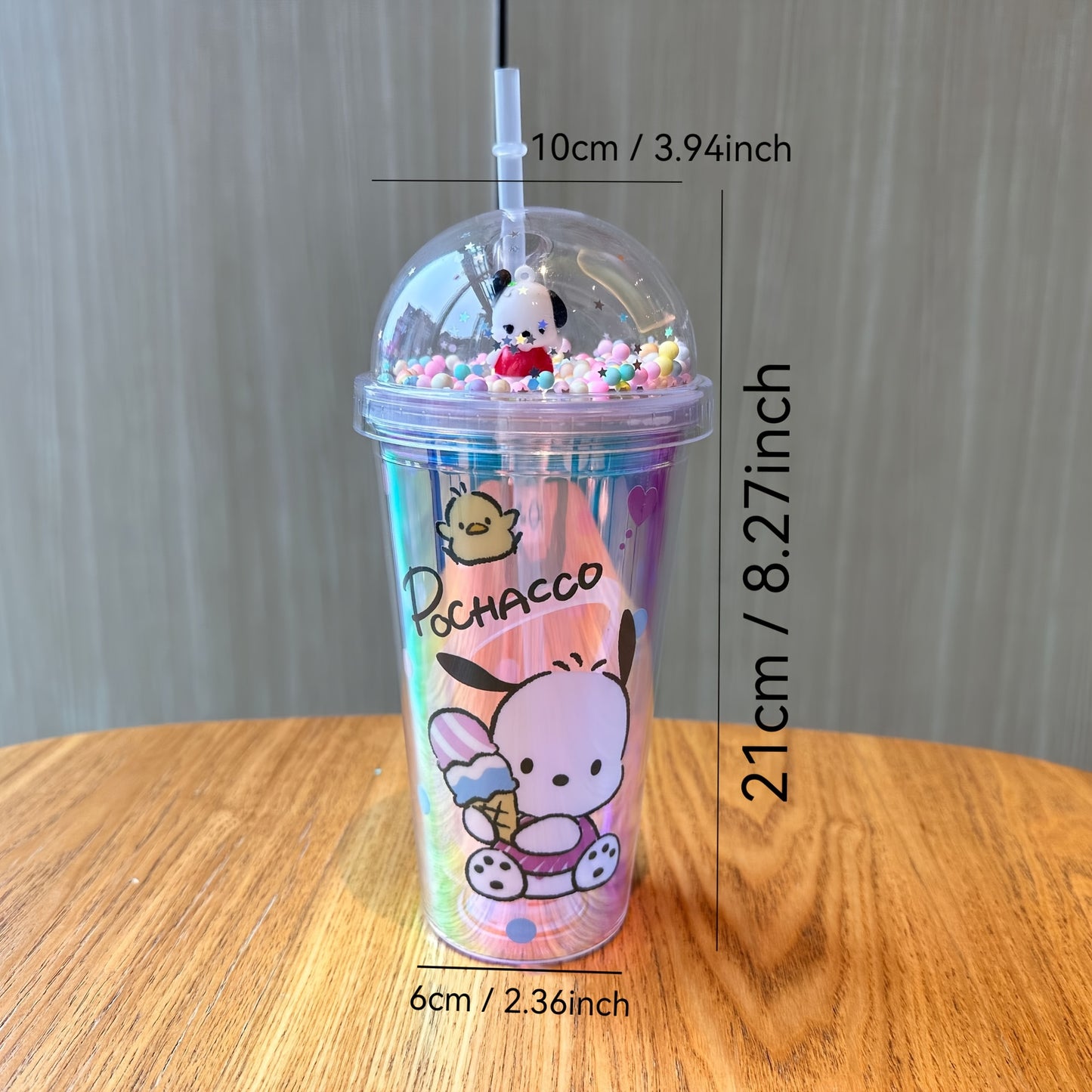 1pc Laser Sanrio Water Cup, Cute Fairy Tumbler with Straw - Bpa-Free, Lightweight Insulated Bottle for Sports & Outdoors.