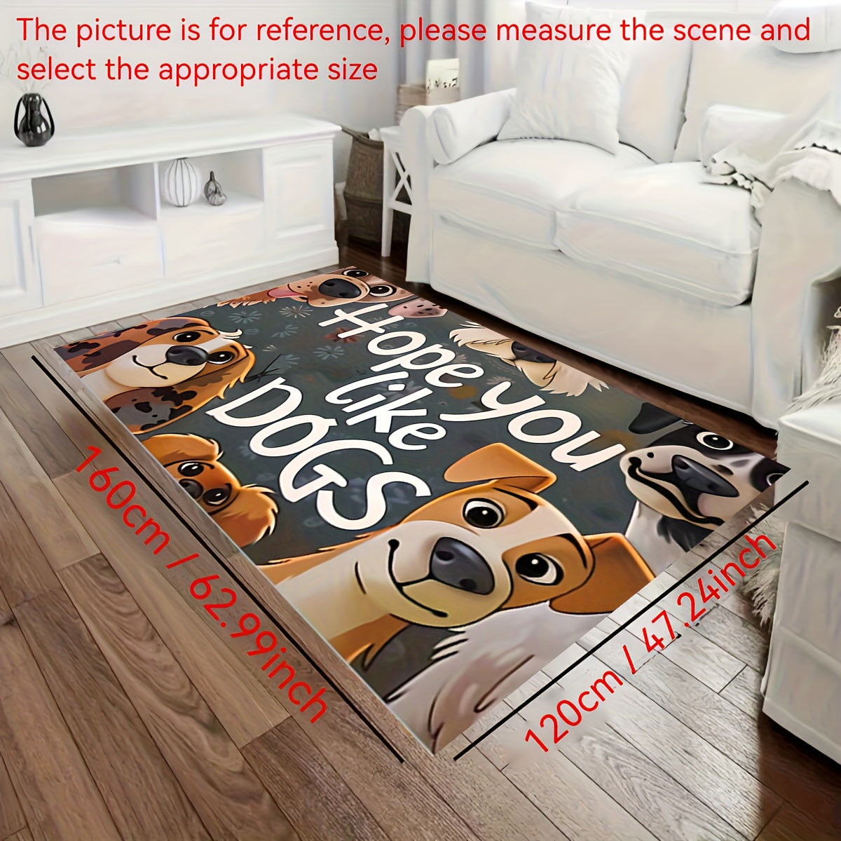 Soft and Thick Adorable Cartoon Dog Door Mat - Machine Washable with Non-Slip Backing | Perfect for Kitchen, Living Room, or Bedroom | Decorative Indoor Entrance Rug