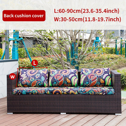 Protect your outdoor sofa with this Bohemian style cushion cover set featuring animal leaves and flowers print. Add a touch of Coconut Grove charm to your home decor.