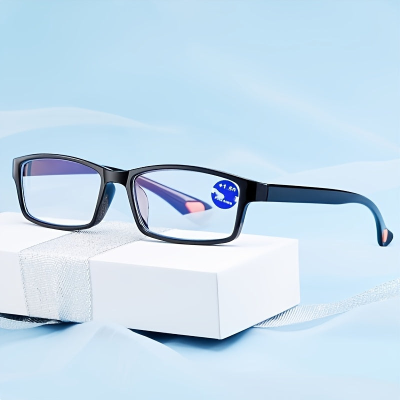 Blue Light Blocking Glasses with PC Material Lens and Spring Hinged Frame for Eye Protection from Digital Devices.