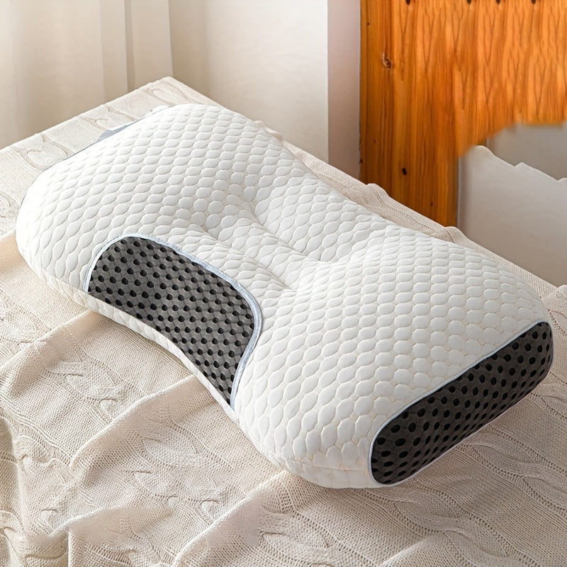 Soft, Moisture-Wicking Knitted Pillow with Cervical Support - Breathable Sleep Massage Core for Comfortable Bedroom & Living Room Décor