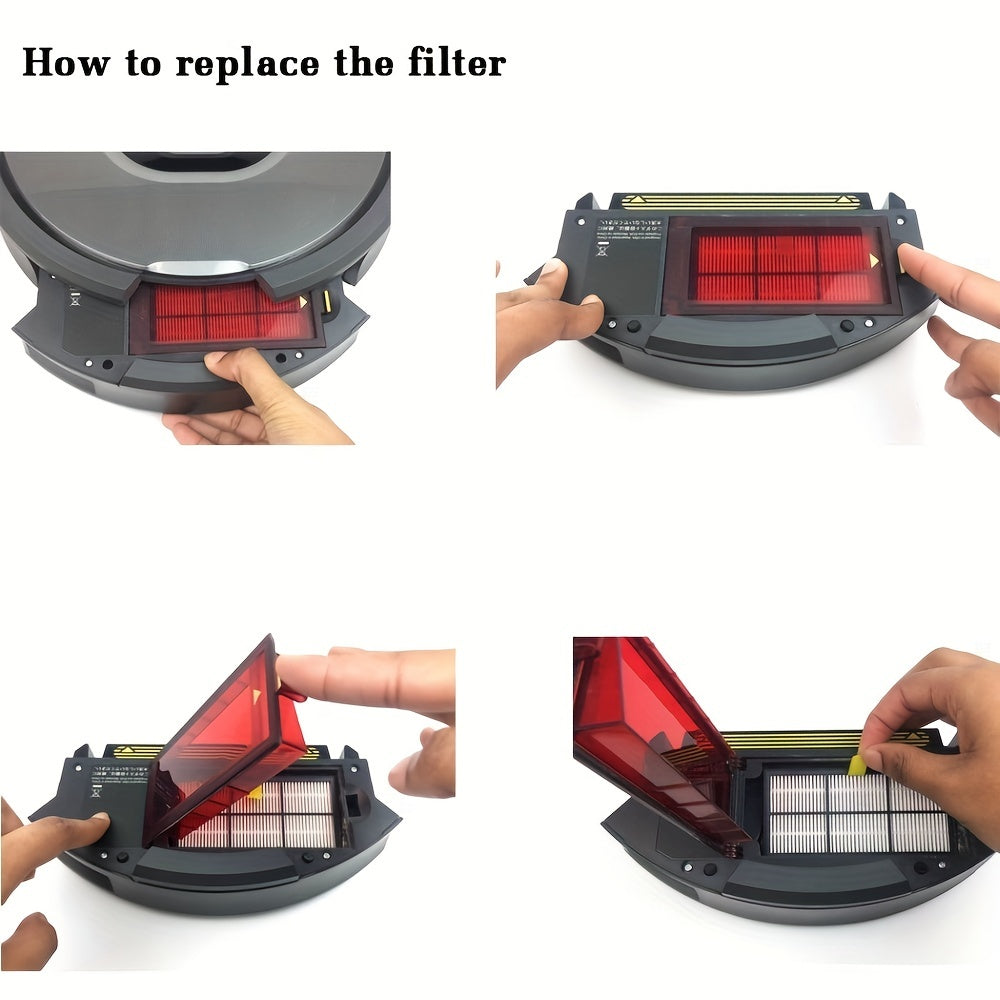 6-pack of side brushes, debris extractor, and HEPA filter designed to fit Irobot models 980, 960, 800, 860, and 880. These accessories are compatible with Irobot 800 and 900 series models including 860, 870, 880, 890, 966, and 980. Keep your vacuum