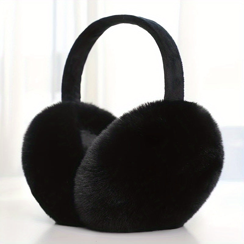 Stay cozy and stylish this winter with our Women's Foldable Knit Cashmere Earmuffs. Crafted with faux fur for warmth and comfort, these earmuffs are perfect for outdoor activities. The stretchable plush design hugs your ears, keeping them