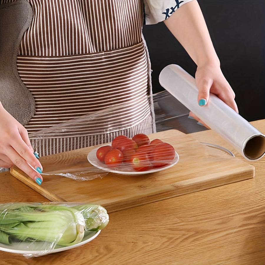 Cling Film Dispenser for Food Storage - 30cm Wide, Made of Durable Plastic Wrap with Food Contact Safety, Features Easy Tear Box for Home Use, Ideal for Preserving Freshness of Meal Prep & Leftovers