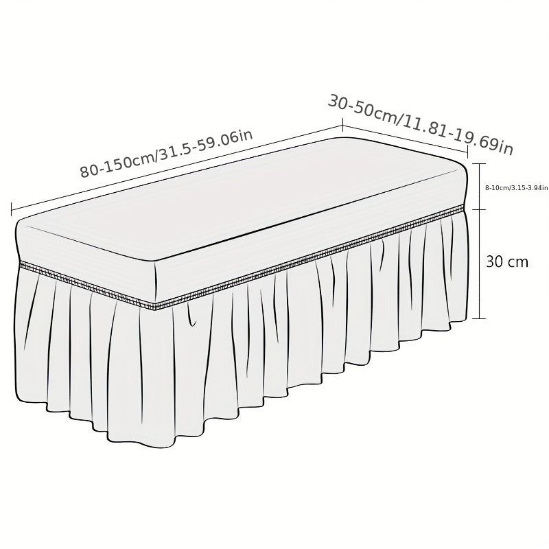 Protect your furniture in style with our durable seersucker bench cover, the perfect home decor accessory for any bedroom, office, or living room.