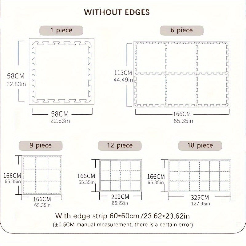 6 pieces or 9 pieces of soft play mats, also known as activities mats or puzzle mats, make a great gift for Christmas, Halloween, Thanksgiving, New Year's, Valentine's Day, or Carnival.